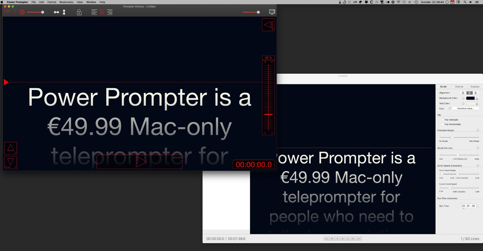 2017 teleprompter for mac